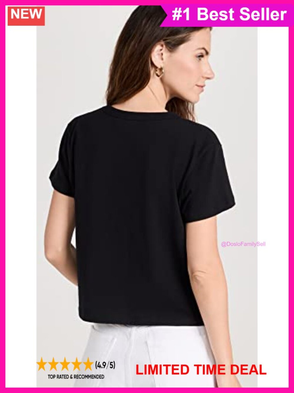 Women's Lightweight Jersey Crew Neck Sport T-Shirt Casual Fitness Top